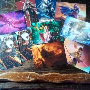 9 MTG Final Fantasy Art Series Cards With One Gold Stamped Signature Card
